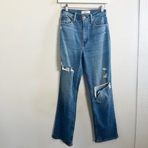 Abercrombie ankle straight ultra high rise‎ 90s straight jeans 25